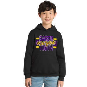 Sabertooth Wrestling  Youth Hooded Sweatshirt – JetBlack