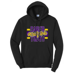 Sabertooth Wrestling Unisex Classic Core weight Cozy Pullover Hooded Sweatshirt – JetBlack