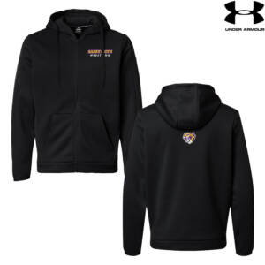 Sabertooth Wrestling Under Armour Armour Fleece men Pro Full zip Hoodie – Black