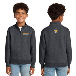 Sabertooth Wrestling Youth Core Fleece 1/4 Zip Pullover Sweatshirt – DarkHeatherGrey