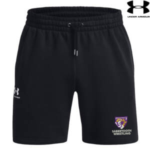 Sabertooth Wrestling Under Armour UA ICON 7.5″ Fleece Shorts Black