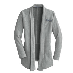 SLATE Port Authority Ladies Interlock Cardigan – MediumGrey