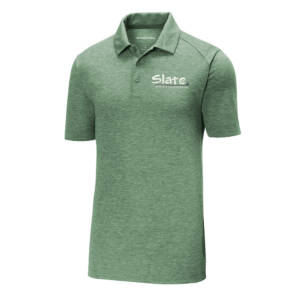 SLATE Sport Tek PosiCharge Tri Blend Wicking Polo Men – ForestGreenHeather