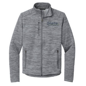 SLATE Port Authority Digi Stripe Men Fleece Jacket – Grey