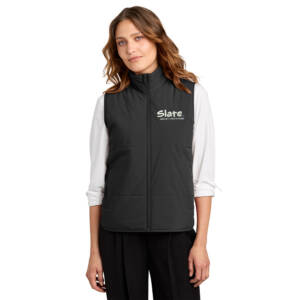 SLATE Mercer Mettle Women’s Brookline Quilted Vest-Black