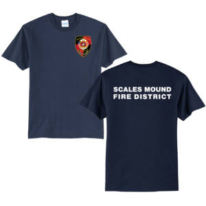 Scales Mound Fire Unisex Short Sleeve Tee-Navy