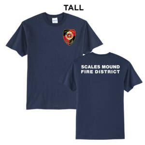 Scales Mound Fire Tall Short Sleeve Tee-Navy