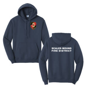 Scales Mound Fire Unisex Fleece Hooded Sweatshirt-Navy