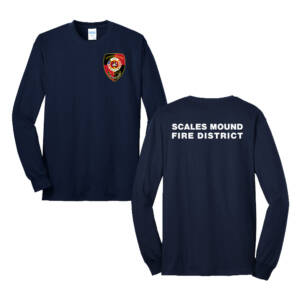 Scales Mound Fire Unisex Long Sleeve Tee-Navy