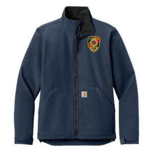 Scales Mound Fire Carhartt Men Rain Defender Soft Shell Jacket-Navy