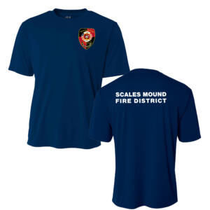 Scales Mound Fire Adult Cooling Performance Tshirt -Navy