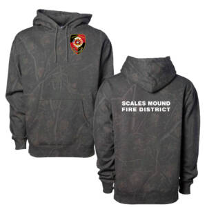 Scales Mound Fire Independent Trading Co.Camo Pattern  Hooded Pullover Sweatshirt Unisex-Darkwood Tree Camo