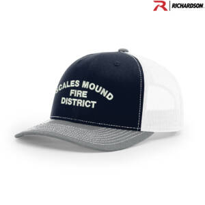 Scales Mound Fire Richardson Pro Crown Mesh Back Adjustable back cap Tri Color-Navy/White/Heather Grey