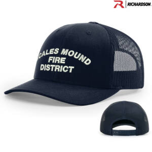 Scales Mound Fire Richardson TACTICAL snap back trucker cap-Navy