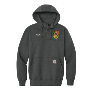 Scales Mound Fire Carhartt Tall Rain Defender Paxton Heavyweight Hooded Zip Mock Sweatshirt-Carbon Heather