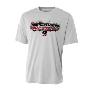SH Wrestling Adult Cooling Performance Tshirt-Silver