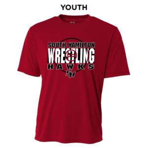 SH Wrestling YOUTH Cooling Performance Tshirt-Cardinal