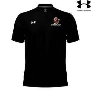 SH Wrestling Under Armour Playoff Bladed top henley polo Men-Black