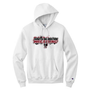 SH Wrestling CHAMPION 9 Oz. 50/50 Ecosmart Pullover Hood Unisex-White
