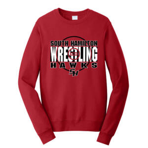 SH Wrestling Unisex Fan Favorite Crew Sweatshirt-Cardinal