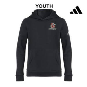SH Wrestling Adidas Youth Fleece Hooded Sweatshirt-Black