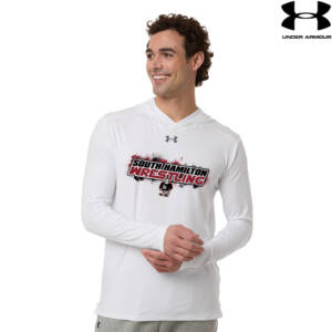 SH Wrestling Under Armour Mens Team Vanish Performance Hoodie-White
