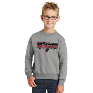 SH Wrestling Youth Fleece Crewneck Sweatshirt-Athletic Heather
