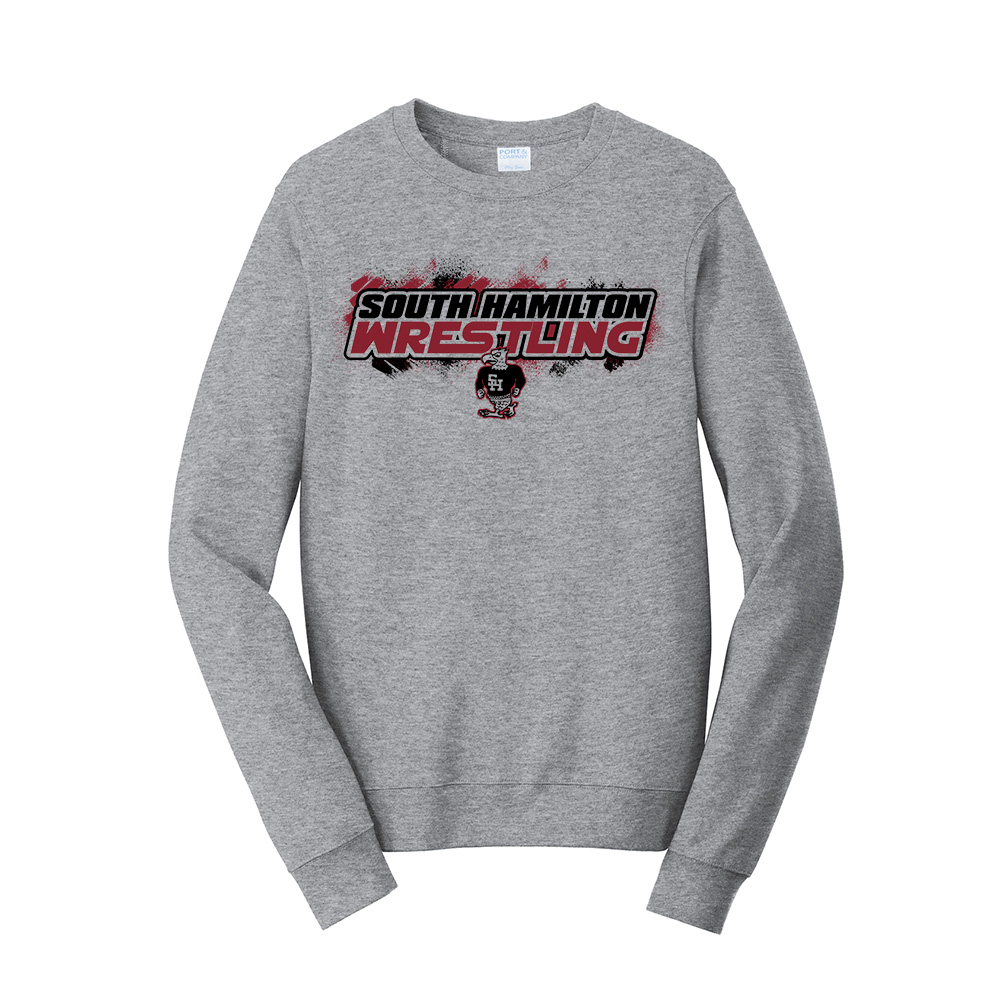 SH Wrestling Unisex Fan Favorite Crew Sweatshirt-Athletic Heather