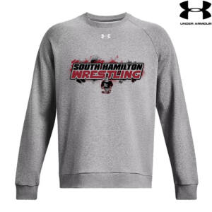 SH Wrestling Under Armour UA Rival Fleece Crewneck Sweatshirt-Castlerock (S, XL, 2x, 3x)