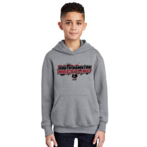 SH Wrestling Youth Fleece Hooded Sweatshirt-Athletic heather