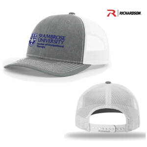 St Ambrose OT Richardson Pro Mesh Adjustable Trucker Cap Split-Heather Grey/White