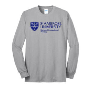 St Ambrose OT Unisex Cotton Long Sleeve Core Blend T Shirt – Ash