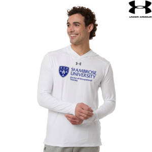 St Ambrose OT Under Armour Mens Team Vanish Performance Hoodie – White