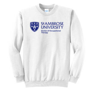 St Ambrose OT Unisex Core Fleece Crewneck Sweatshirt – White