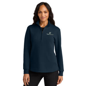 Total Solutions Port Authority Women’s Wearever Signature Double Pique 1/4 Zip – River Blue Navy
