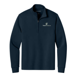 Total Solutions Port Authority Wearever Signature Double Pique 1/4 Zip – River Blue Navy