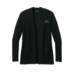 Total Solutions Port Authority Women’s Easy Care Open Front Cardigan Sweater – Black