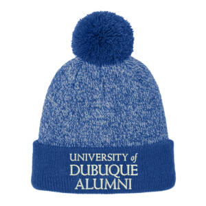 UD Alumni Sport-Tek Halftime Heather Pom Beanie-Royal/ Silver
