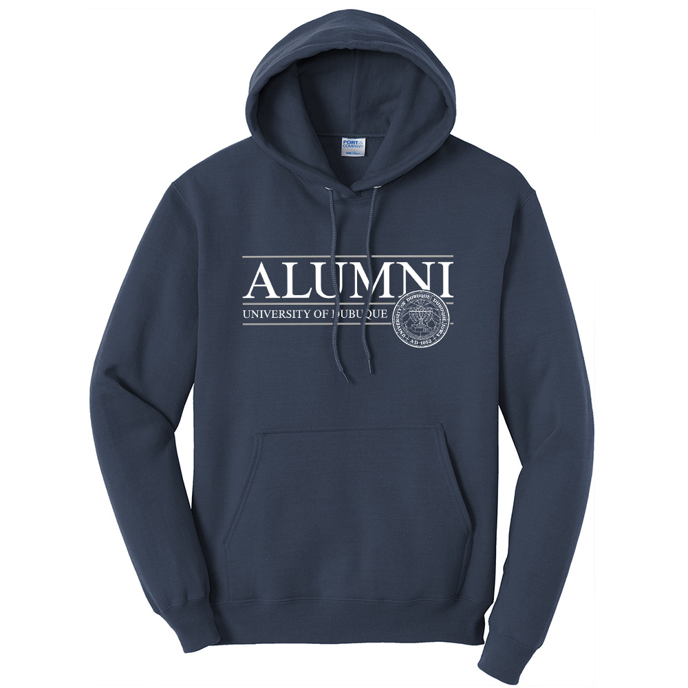 UD Alumni Unisex Classic Core weight Cozy Pullover Hooded Sweatshirt -Navy