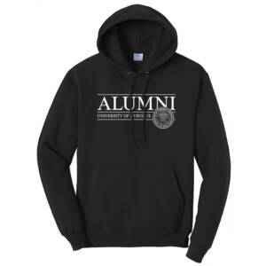 UD Alumni Unisex Fleece Hooded Sweatshirt-Black