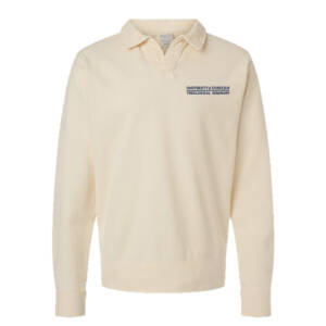 UD Theological Seminary ComfortWash Garment Dyed Polo Collar Sweatshirt – Parchment