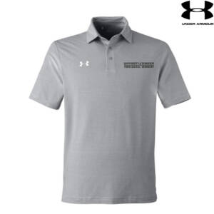 UD Theological Seminary Under Armour DRIVE Team Stripe Premium Polo-Mod Grey