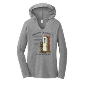 UD Theological Seminary District Made Ladies Perfect Tri Long Sleeve Hoodie-Grey Frost