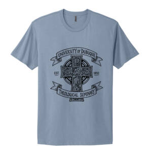 UD Theological Seminary Unisex  Next Level Premium Fitted Short Sleeve-Stone Wash Blue