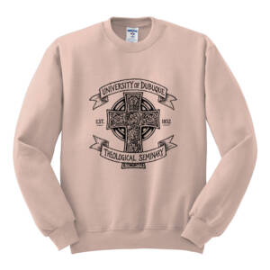 UD Theological Seminary Unisex Jerzees NuBlend Crewneck Sweatshirt-Blush Pink