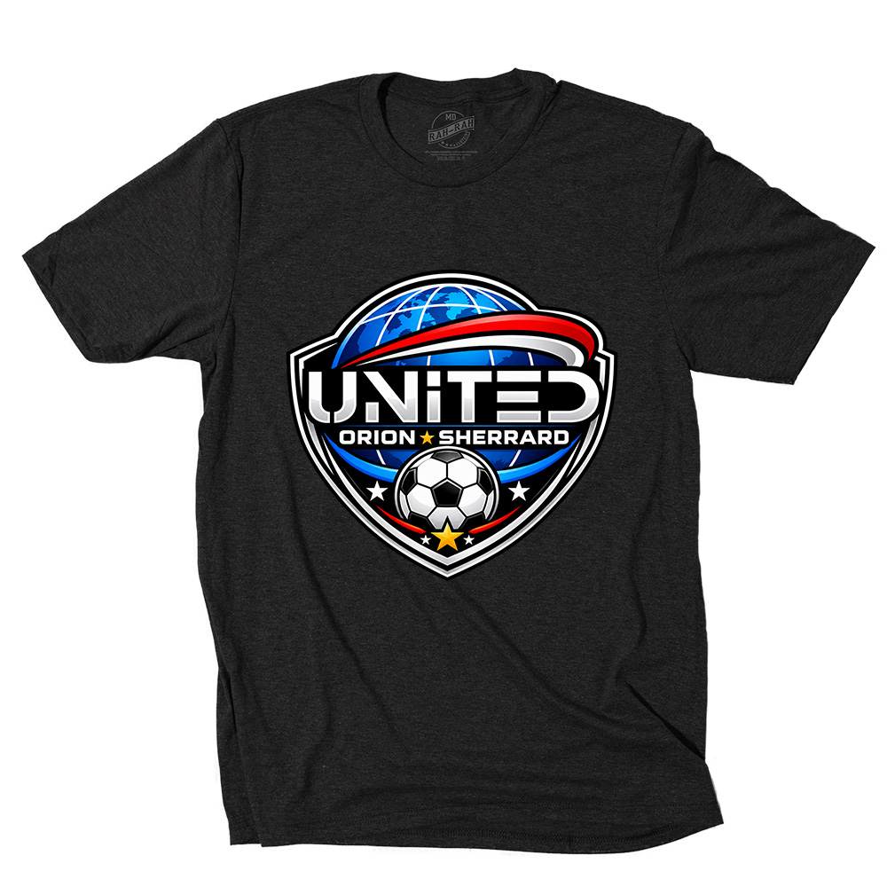 United Soccer Rah Rah clothing District Perfect Tri blend Crew Tee - Black