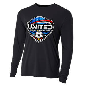 United Soccer Adult Cooling Performance long sleeve Crew Tee – Black