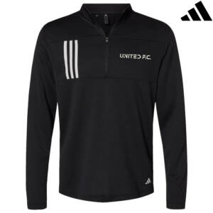United Soccer Adidas 3-Stripes Double Knit 1/4 zip pullover Men-Black