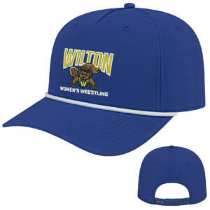Wilton Women Wrestling Cap America Athletic Rope Cap-Royal/White
