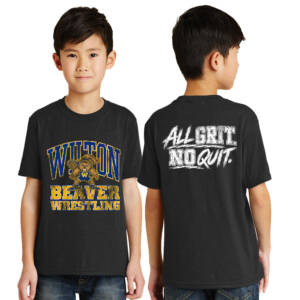 Wilton Women Wrestling Youth Short Sleeve T Shirt -Black